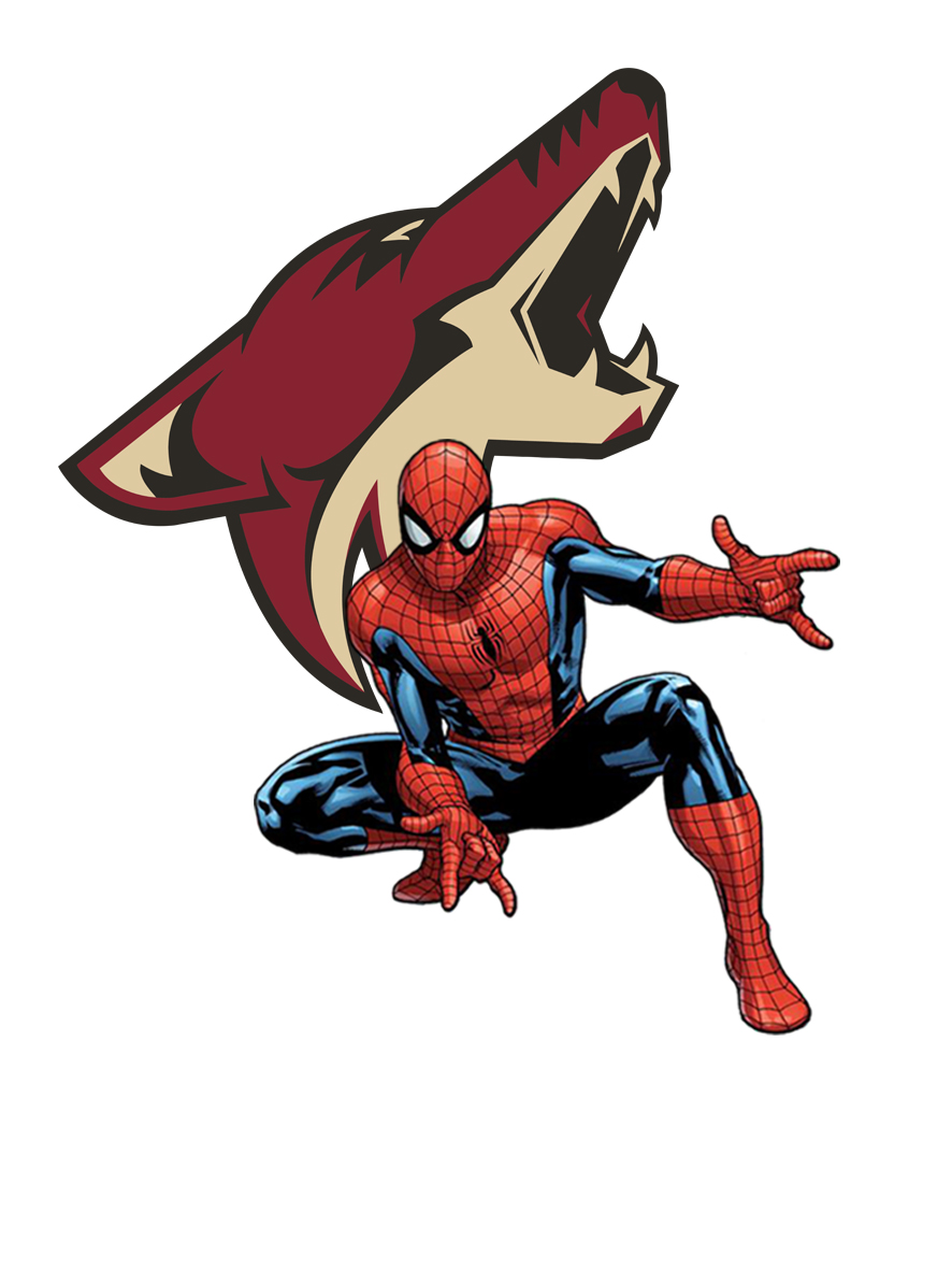 Arizona Coyotes Spider Man Logo vinyl decal